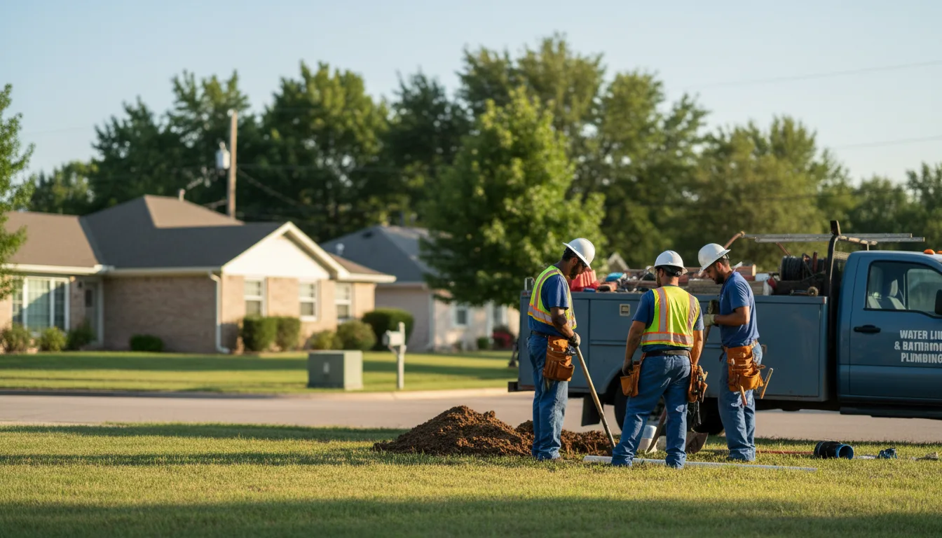 Water line and bathroom plumbing services in Arkansas